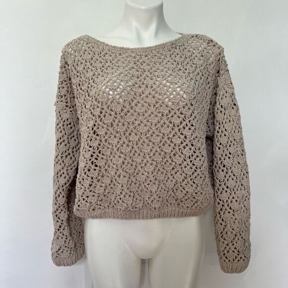 Moon & Madison Open Knit Crop Sweater - Picture 1 of 8